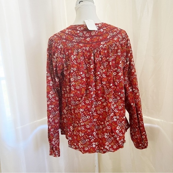 Universal Thread floral long sleeve blouse Size Medium New - Picture 4 of 12